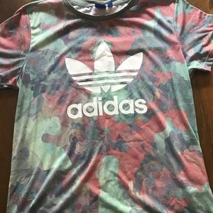 Women’s Adidas camo high/low top